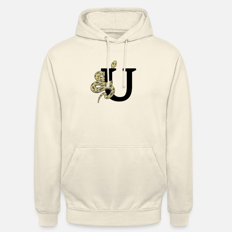 Buchstabe u Schlange - Unisex Hoodie - Vanille-Milchshake