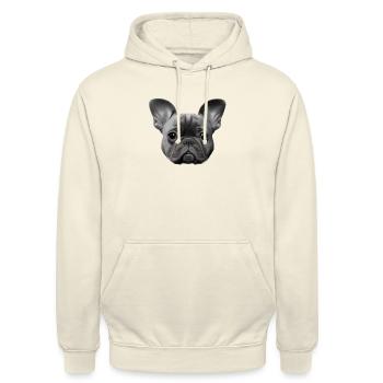 Hunde Hundehalter Französische Bulldogge Hund - Unisex Hoodie - Vanille-Milchshake - Vorne - Alina (178cm) & Michal (187cm)