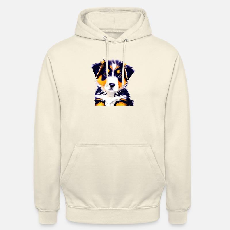 Chiot Dog Propriétaire Berger Australien - Sweat-shirt à capuche unisexe - vanille