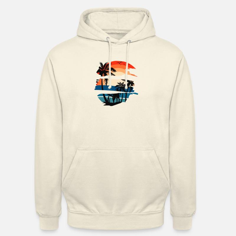 Coucher de soleil - Sweat-shirt à capuche unisexe - vanille