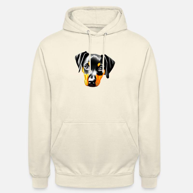 Dobermann Hund Dobermanntrainer Dobermannwelpe - Unisex Hoodie - Vanille-Milchshake