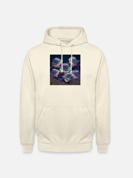 Amazing group of magic yellyfish - Unisex Hoodie - vanilla