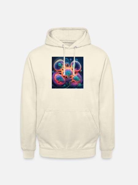 Amazing group of magic yellyfish - Unisex Hoodie - vanilla
