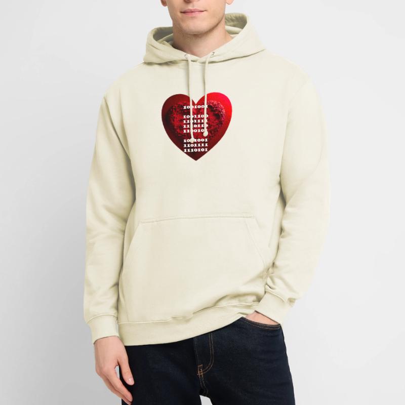 Déclaration d’amour cryptée en code binaire Sweat-shirt à capuche unisexe