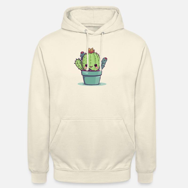 Mignon bébé cactus - Sweat-shirt à capuche unisexe - vanille