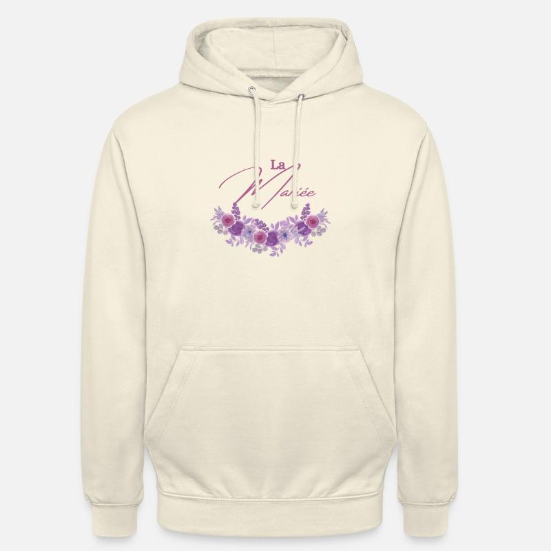 La mariée floral - Sweat-shirt à capuche unisexe - vanille