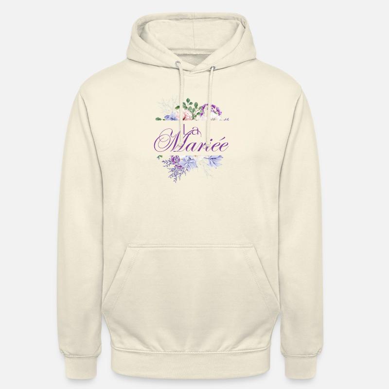 La mariée floral - Sweat-shirt à capuche unisexe - vanille