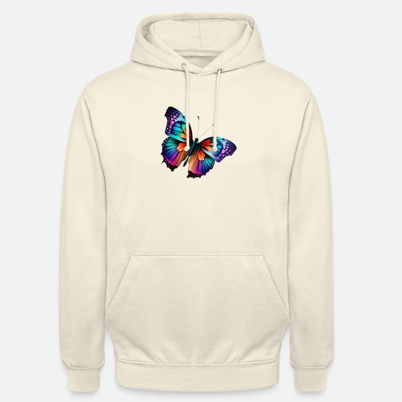 Buntes Schmetterlingsdesign - Unisex Hoodie - Vanille-Milchshake