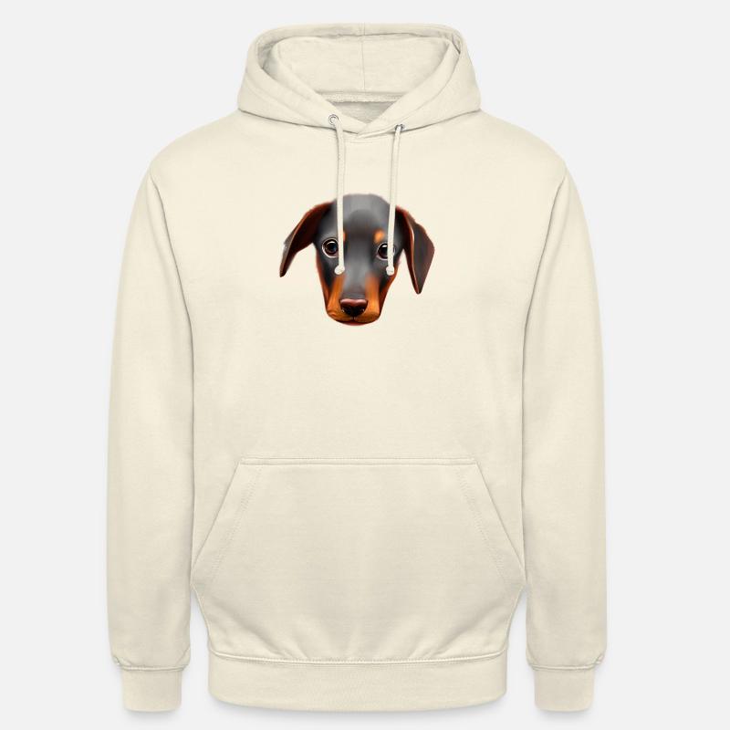 Dobermannwelpe Dobermann Hund Dobermanntrainer - Unisex Hoodie - Vanille-Milchshake