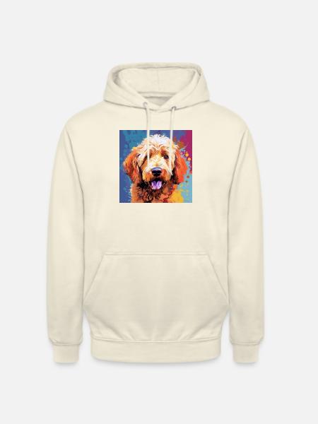 Golden Doodle Pop Art - Unisex Hoodie - vanilla