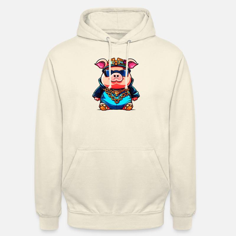 Cochon cool - Sweat-shirt à capuche unisexe - vanille