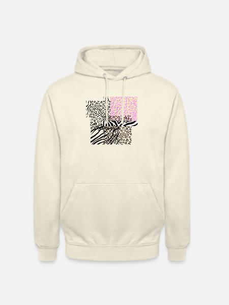 Leopard zebra illustration - Unisex Hoodie - vanilla