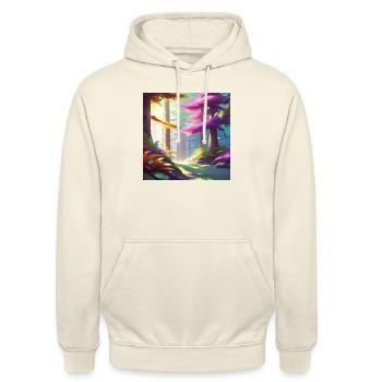 Mysterious forest - Unisex Hoodie - vanilla - Front - Alina (178cm) & Michal (187cm)