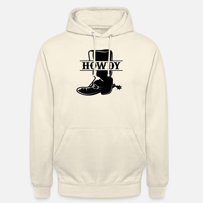 Bottes de cowboy Howdy - Sweat-shirt à capuche unisexe - vanille
