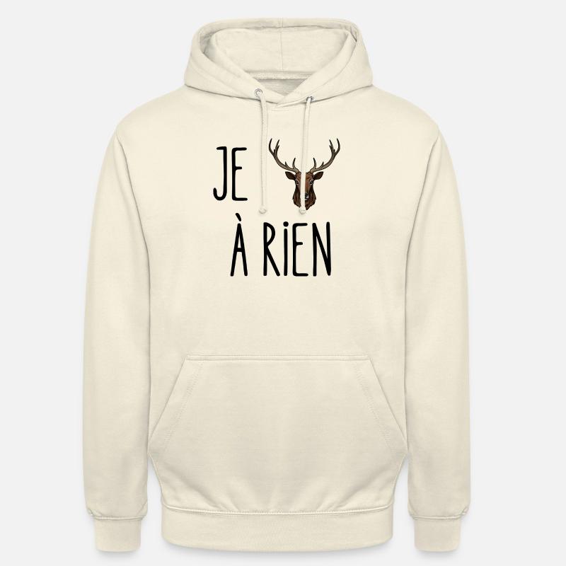 je cerf à rien - Sweat-shirt à capuche unisexe - vanille