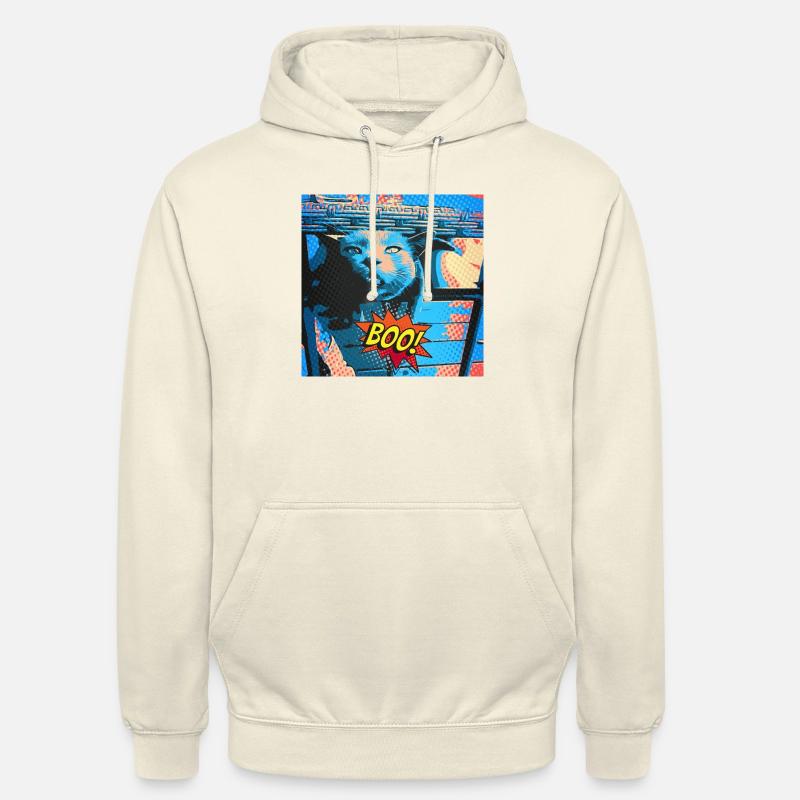 Crazy Cat Retro Style - Unisex Hoodie - Vanille-Milchshake
