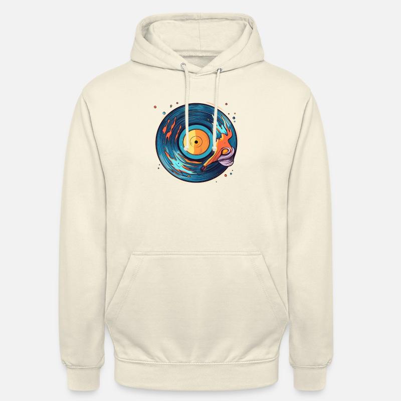 Comic Schallplatte - Unisex Hoodie - Vanille-Milchshake