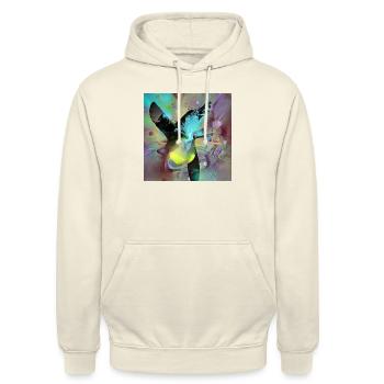 KI BILD - Unisex Hoodie - Vanille-Milchshake - Vorne - Alina (178cm) & Michal (187cm)