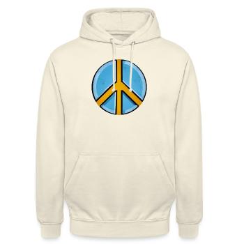 No war was not a war Peace and peace we want - Unisex Hoodie - vanilla - Front - Alina (178cm) & Michal (187cm)