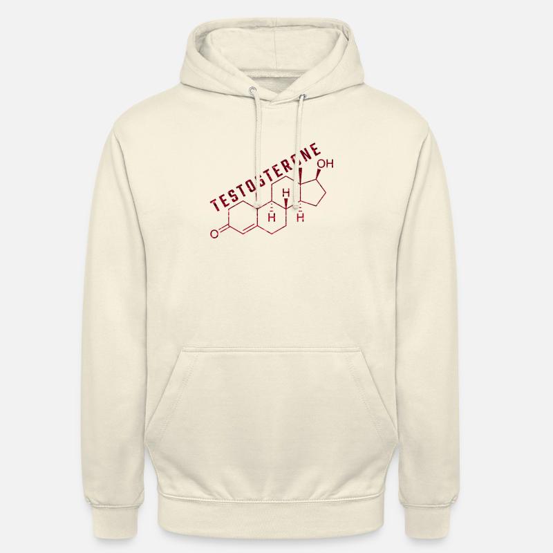 molécule de testostérone - Sweat-shirt à capuche unisexe - vanille