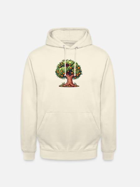 Cartoon orange tree - Unisex Hoodie - vanilla