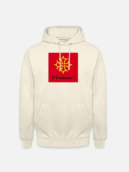 Ô Toulouse - Sweat-shirt à capuche unisexe - vanille