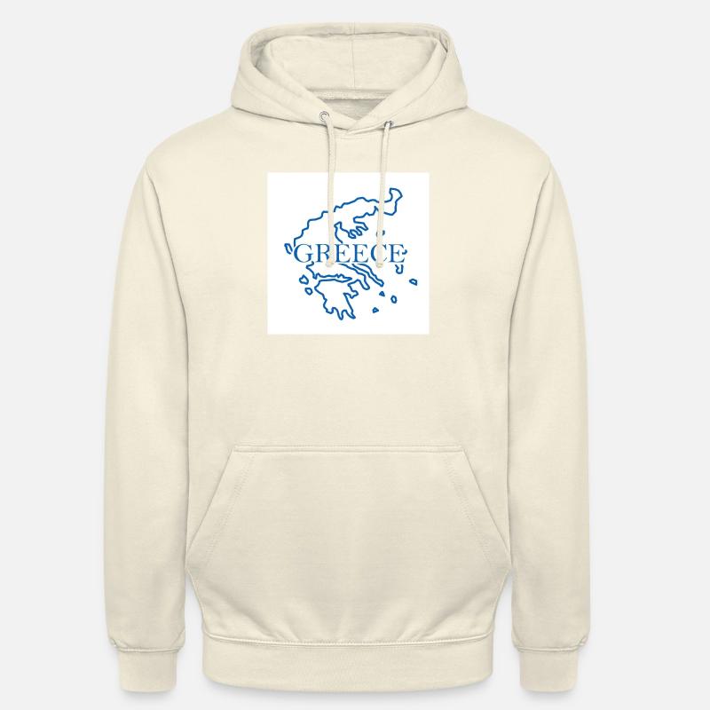 Carte de la Grèce - Sweat-shirt à capuche unisexe - vanille