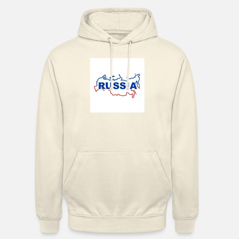 Carte de la Russie - Sweat-shirt à capuche unisexe - vanille