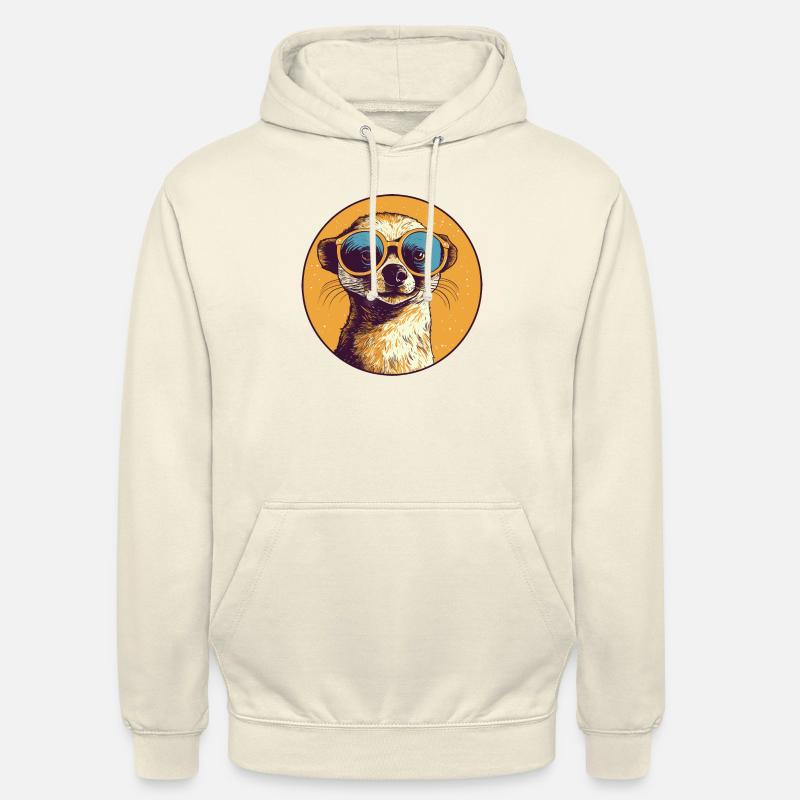 Erdmännchen mit Sonnenbrille, Suricate - Unisex Hoodie - Vanille-Milchshake