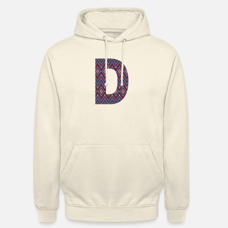 Monogramm Buchstabe D - geometrisches Muster - Unisex Hoodie - Vanille-Milchshake