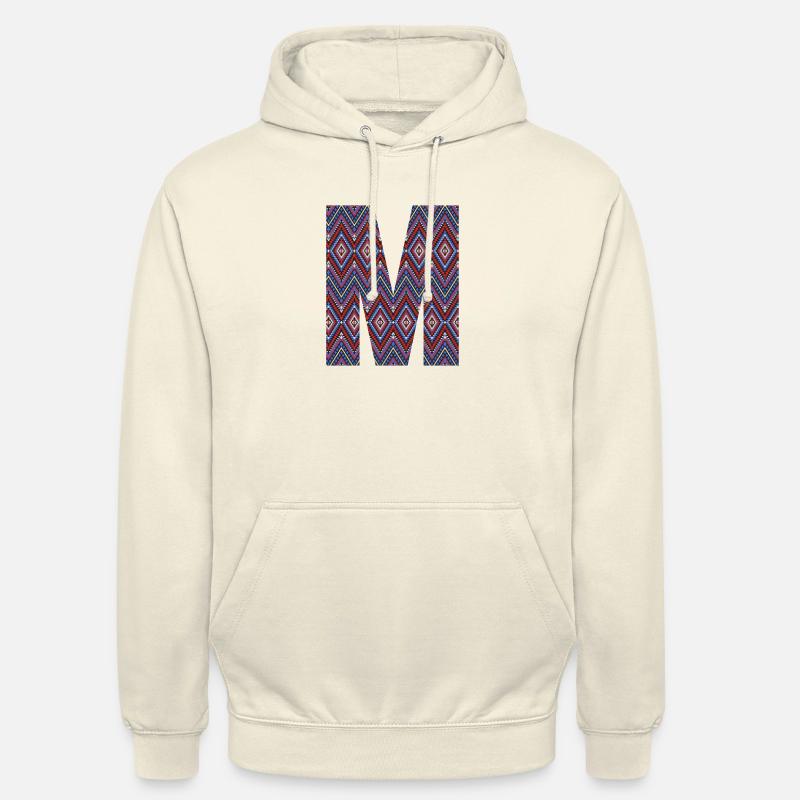Monogramm Buchstabe M - geometrisches Muster - Unisex Hoodie - Vanille-Milchshake