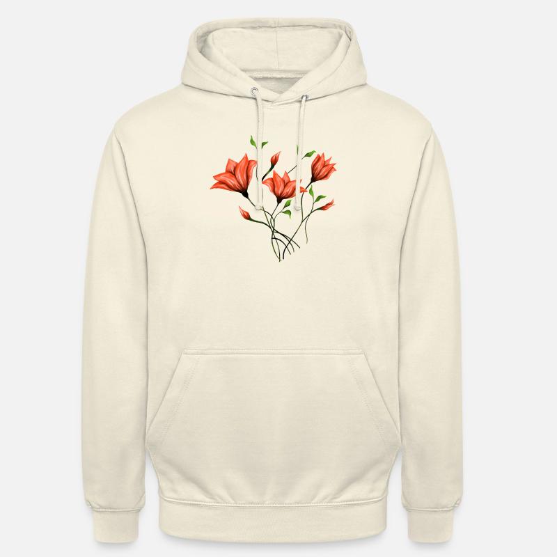 Fleur - Sweat-shirt à capuche unisexe - vanille