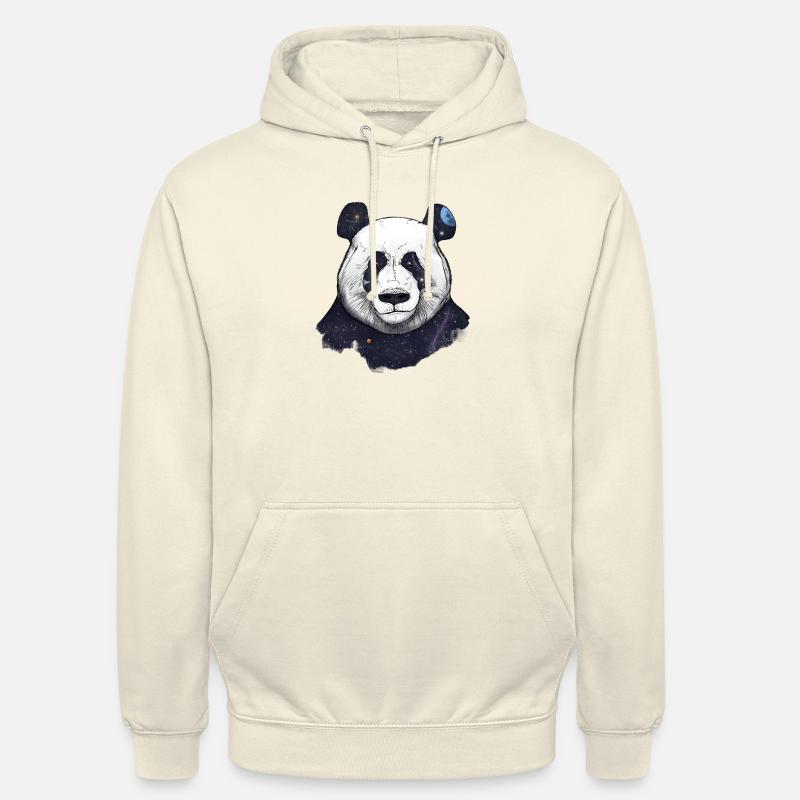 Space panda - Sweat-shirt à capuche unisexe - vanille
