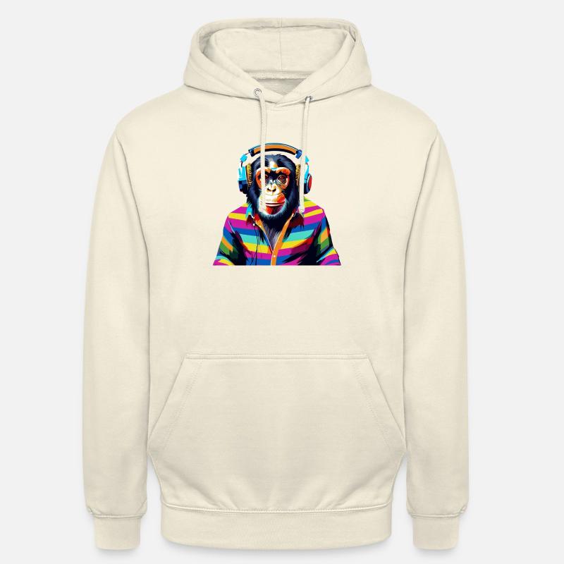DJ Schimpansen bunt - Unisex Hoodie - Vanille-Milchshake