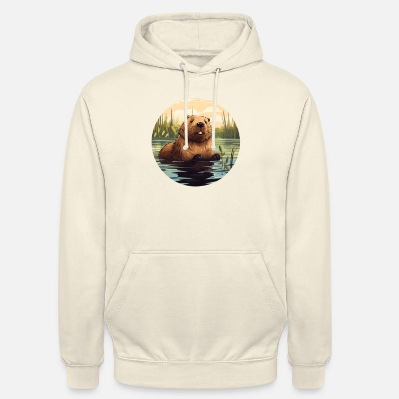 Eaux de castor - Sweat-shirt à capuche unisexe - vanille