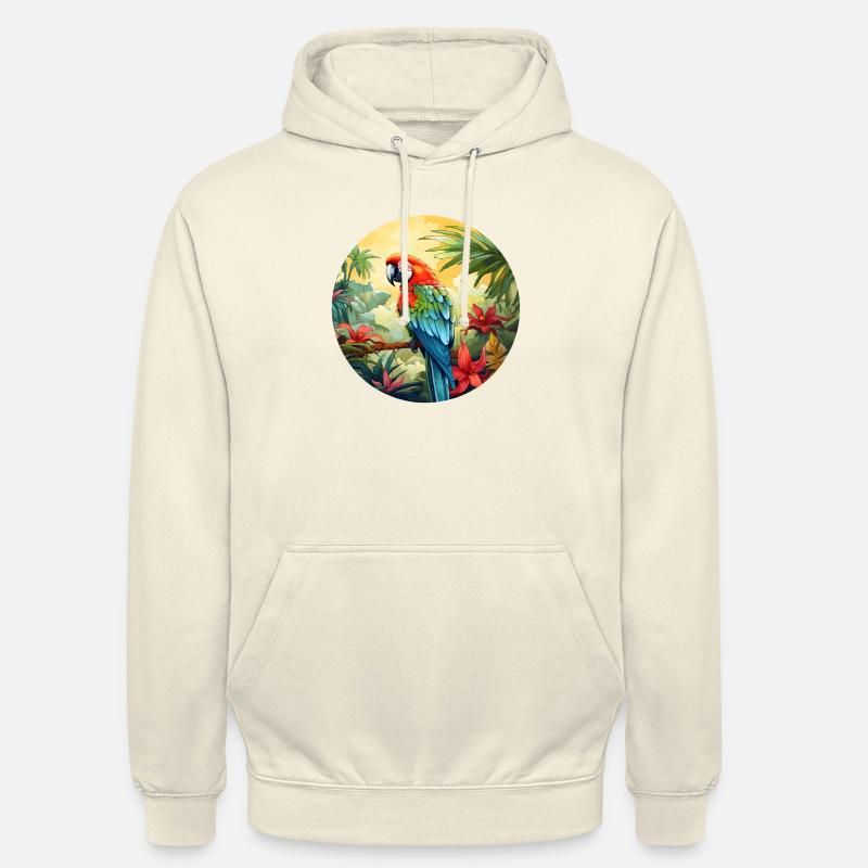 Ara rouge cubain - Sweat-shirt à capuche unisexe - vanille