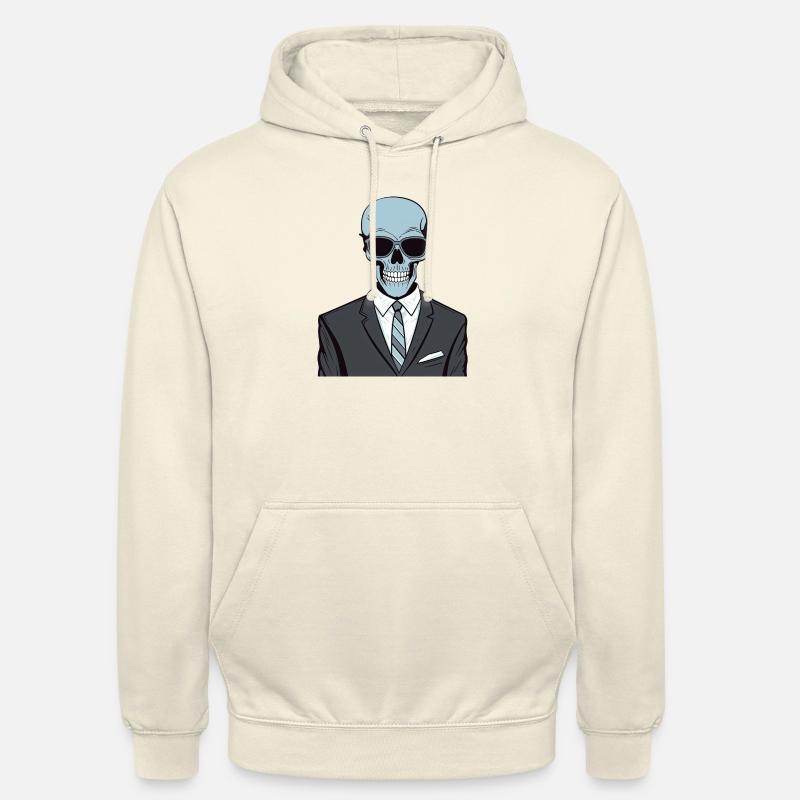 Sharp Dressed Skeleton - Unisex Hoodie - vanilla