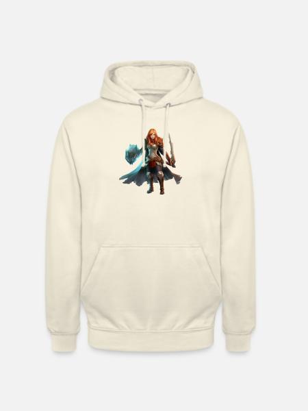 Female Warrior - Unisex Hoodie - vanilla