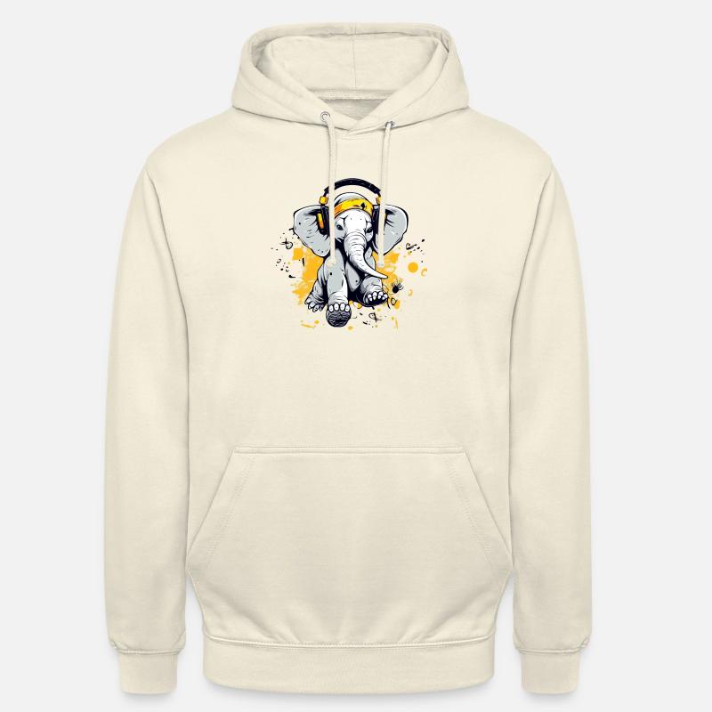 Lobi l'éléphant dansant - Sweat-shirt à capuche unisexe - vanille