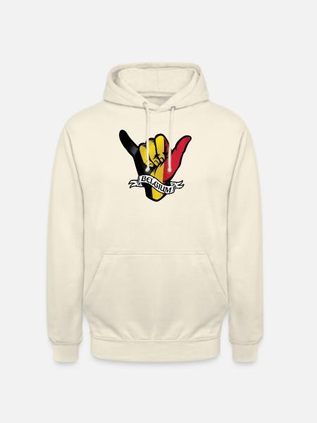Belgium Shaka - Unisex Hoodie - vanilla