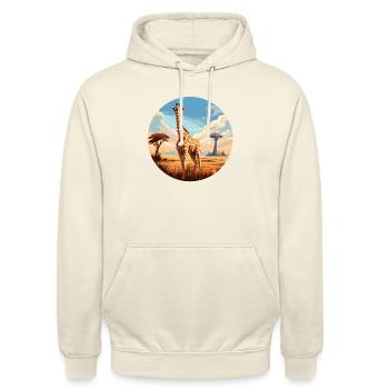 Giraffe - Unisex Hoodie - vanilla - Front - Alina (178cm) & Michal (187cm)
