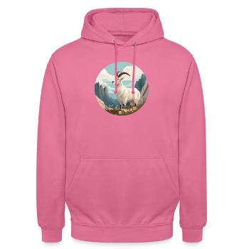 Mountain Goat - Unisex Hoodie - pink - Front - Alina (178cm) & Michal (187cm)
