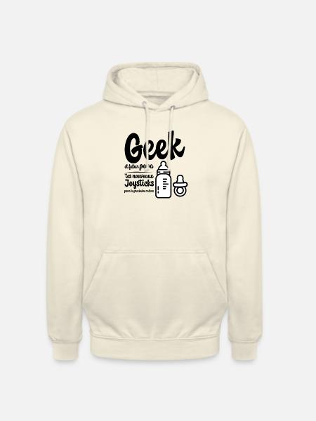 Geek et Papa - Sweat-shirt à capuche unisexe - vanille