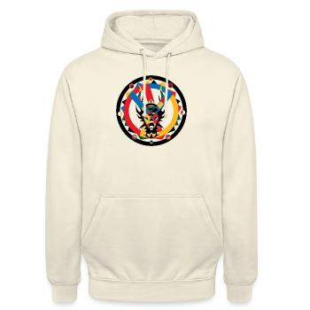 Tembé tête de dragon - Sweat-shirt à capuche unisexe - vanille - Devant - Alina (178cm) & Michal (187cm)