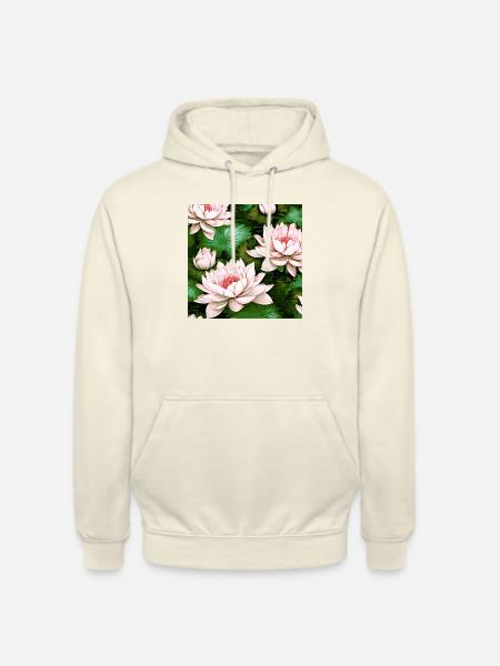 Wasserlilien Seerosen - Unisex Hoodie - Vanille-Milchshake