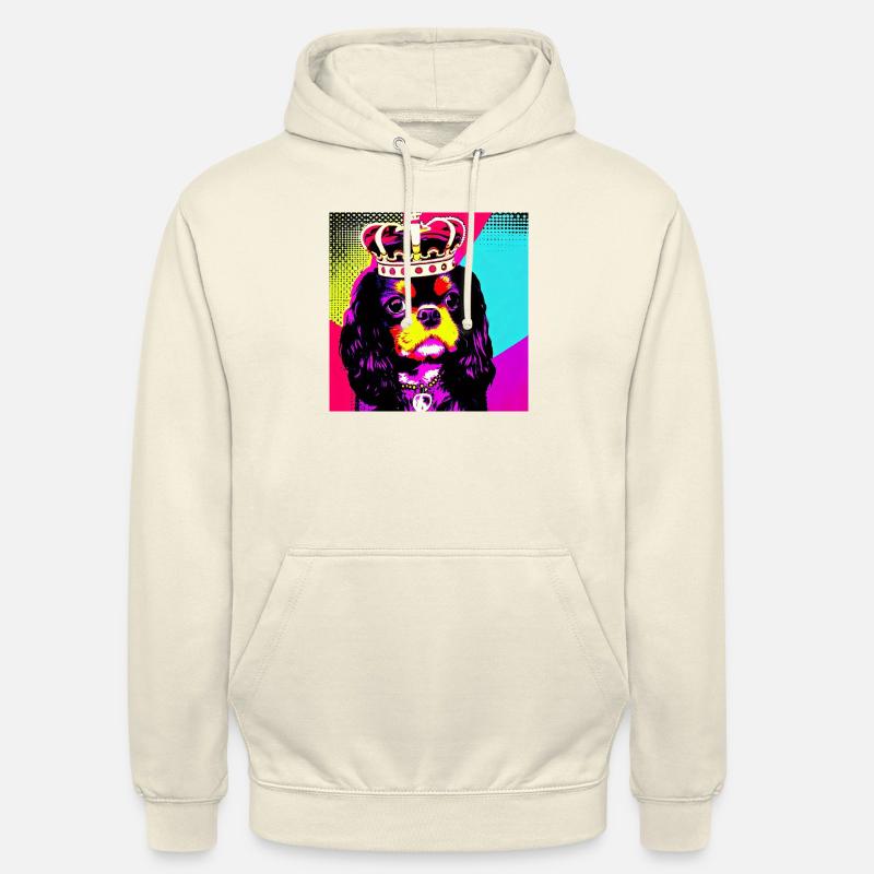 Cavalier King Charles Spaniel Pop Art - Sweat-shirt à capuche unisexe - vanille