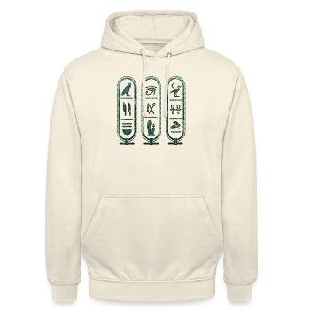 Ägypten Ägypten Isis Pharaonen Pharaonen Pyramide Afrika - Unisex Hoodie - Vanille-Milchshake - Vorne - Alina (178cm) & Michal (187cm)