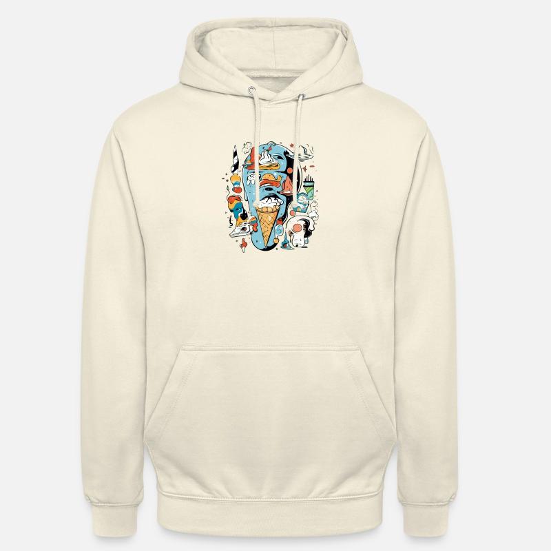 Le mangeur de glace - Sweat-shirt à capuche unisexe - vanille