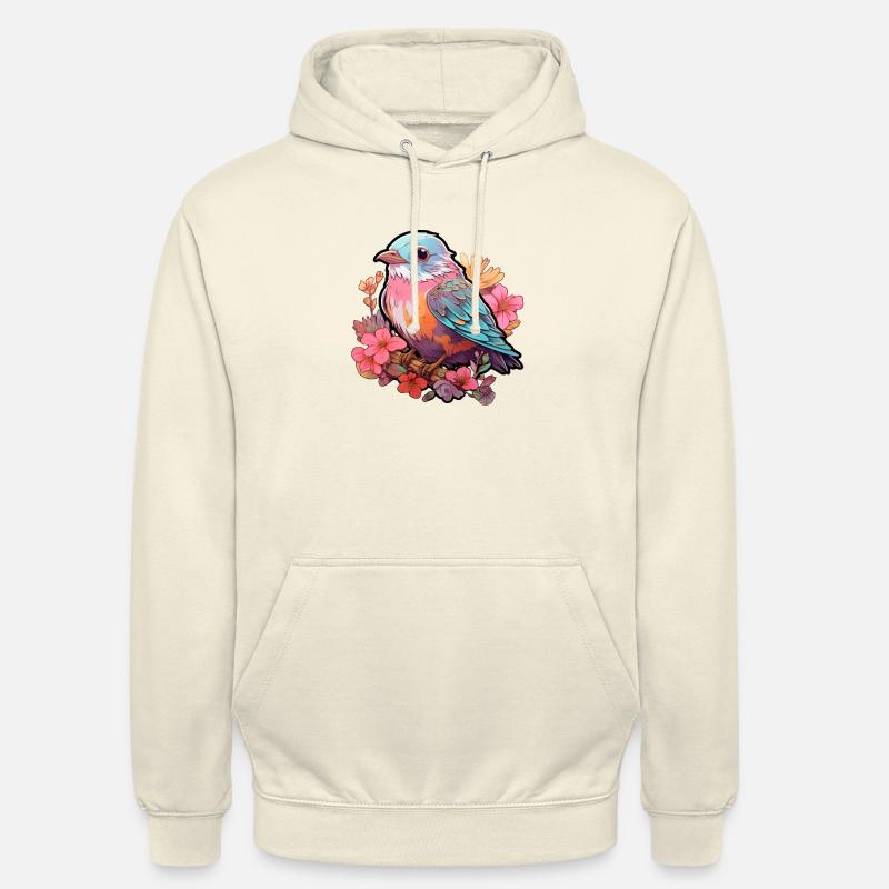 Vogel Blumen - Unisex Hoodie - Vanille-Milchshake