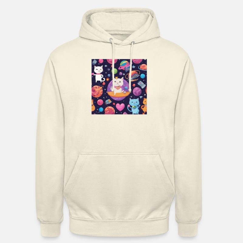 Chat dans l’espace Vol.4 - Sweat-shirt à capuche unisexe - vanille